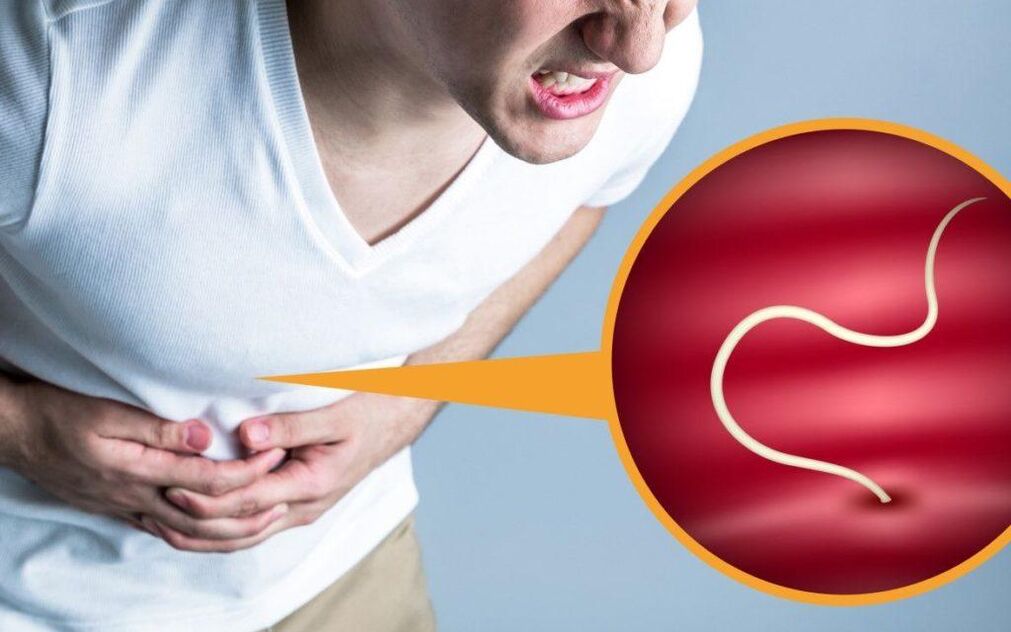 Douleurs abdominales dues aux parasites